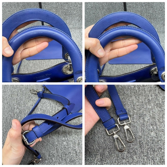 100% Authentic Dior VIP Pink&Blue W/P Leather Satchel 675-111124 - Picture 13 of 16